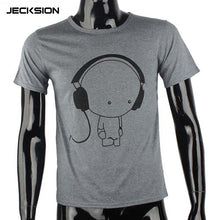 Load image into Gallery viewer, Fashion Men Boy High Quality Tees Short Sleeve O-Neck Earphone T Shirt Men Clothes