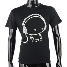 Load image into Gallery viewer, Fashion Men Boy High Quality Tees Short Sleeve O-Neck Earphone T Shirt Men Clothes
